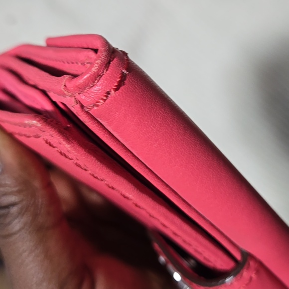 Coach Pink Leather Women's Wallet - Picture 7 of 8